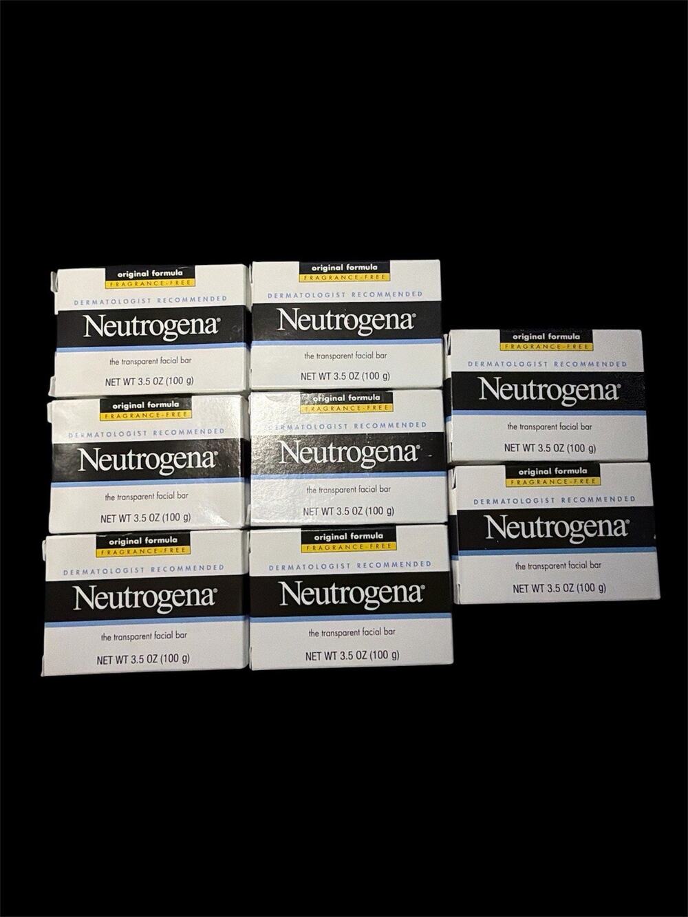 Lot of 8 Neutrogena Facial Cleansing Original Formula Fragrance Free Bars Soaps